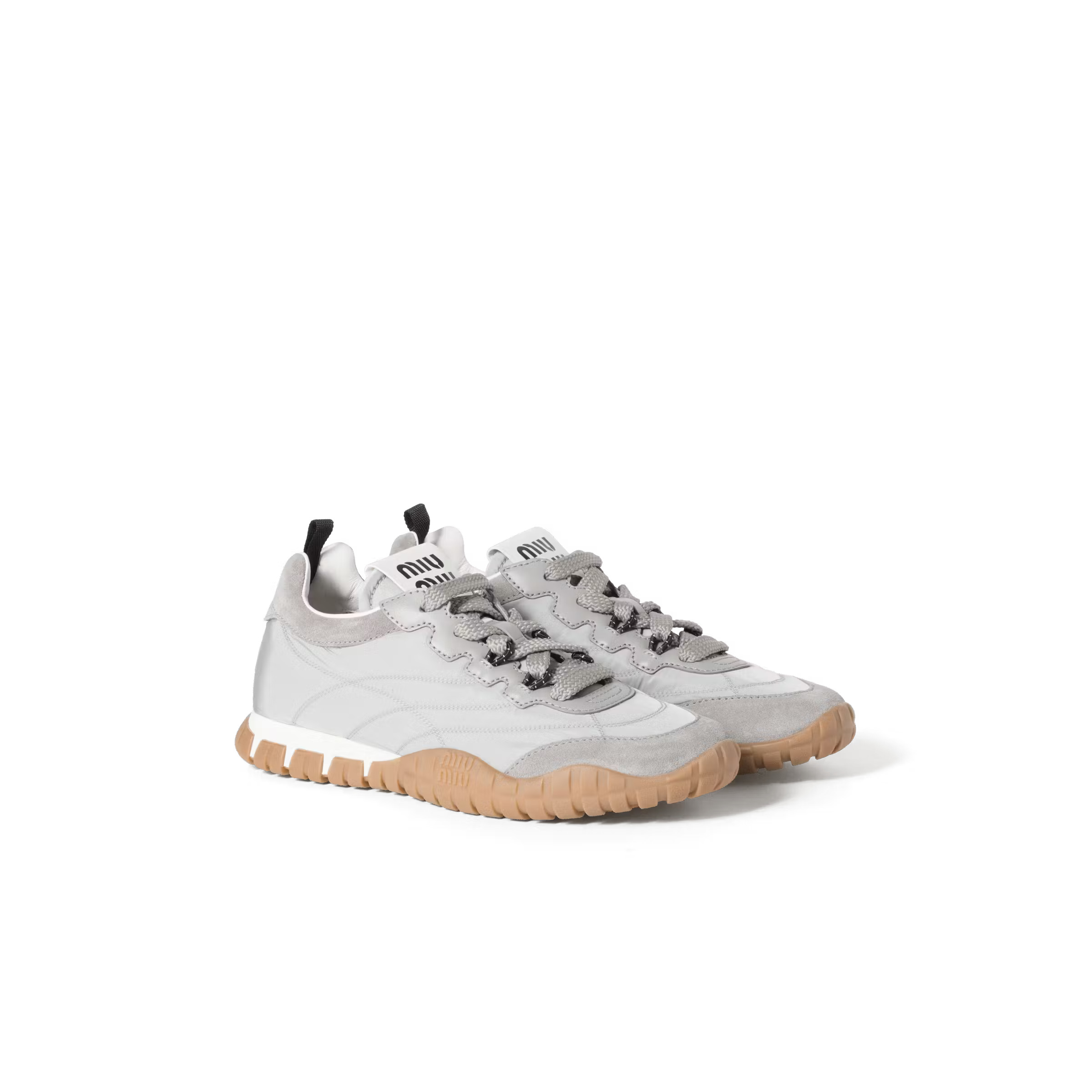 Miu Miu 2026 Tyre Sneaker White Mesh Leather 621348